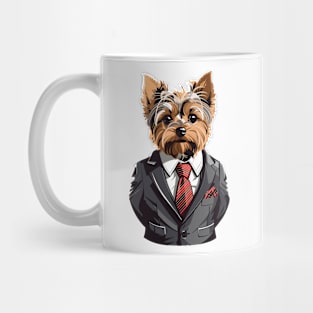 Yorkshire Terrier With Suit Mug